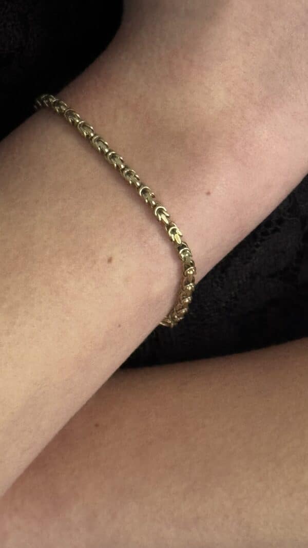 Kongekæde armbånd i 14 karat guld