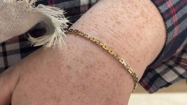 14 karat murstens armbånd med 3 rækker