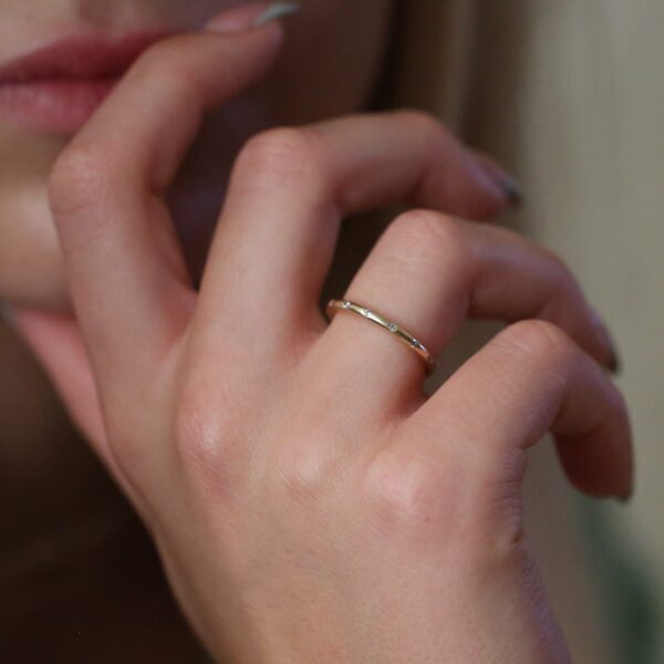 Pandora ring med zirkonia i 14 karat guld