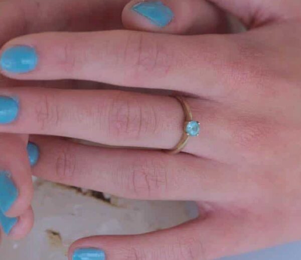 Ring med topas 9 karat guld