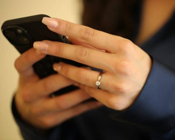 Solitairering i hvidguld m. diamant 0.40ct