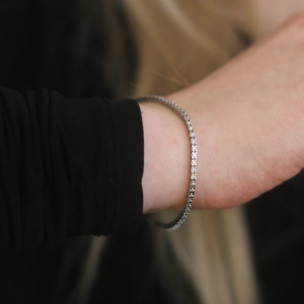 18 karat tennis armbånd - Billede 2